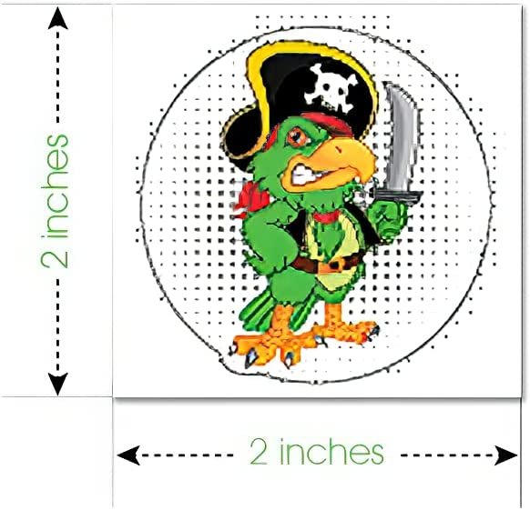 Pirate Temporary Tattoos for Kids - Bulk Pack of 144 in Assorted Designs, Non-Toxic 2" Tats, Birthday Party Favors, Goodie Bag Fillers, Non-Candy Halloween Treats