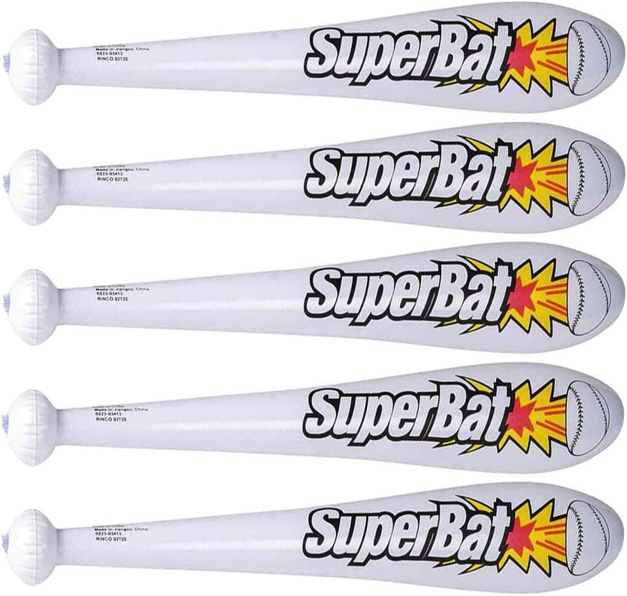 Baseball Bat Inflates for Kids, Set of 12, 22" Durable Inflates, Cool Sports Birthday Party Favors, Decorations, and Supplies, Carnival Party Prizes