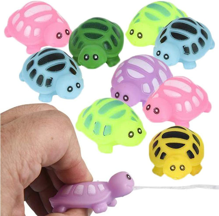 Rubber Water Squirting Turtles, Pack of 12, Bathtub and Pool Toys for Kids, Safe and Durable Water Squirters, Birthday Party Favors, Goodie Bag Fillers