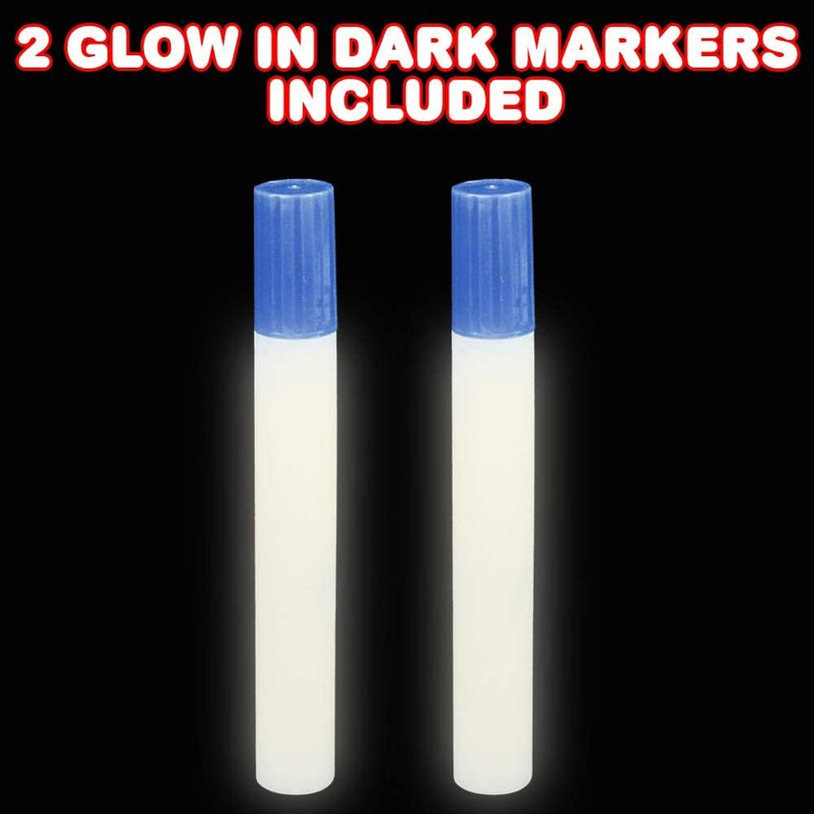 Glow in the Dark Markers for Kids, Set of 2, Glow Paint for Ceiling Stars, Wall Art, and Kids’ Bedroom Décor, Cool Art Party Favors for Kids, Fun Art Supplies for Boys and Girls
