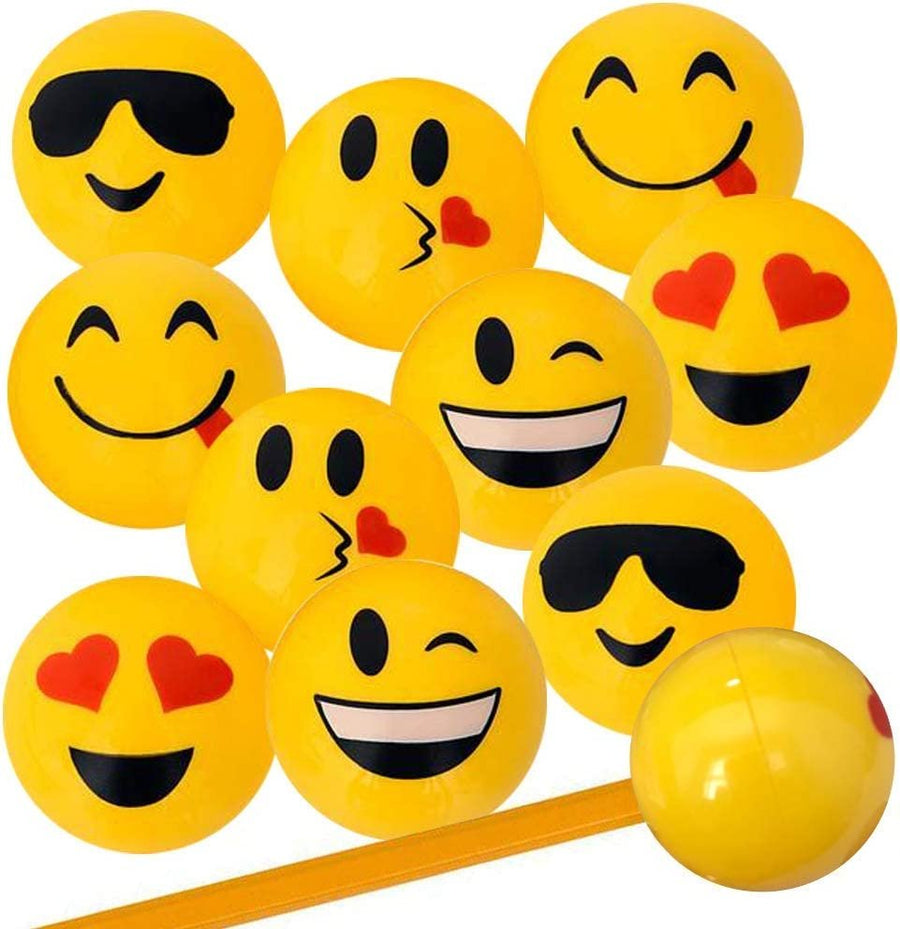 Emoticon Sharpeners for Kids, Bulk Pack of 24, Emoticon Smile Face Pencil Sharpeners, Fun School Supplies for Children, Emoticon Birthday Party Favors for Boys and Girls