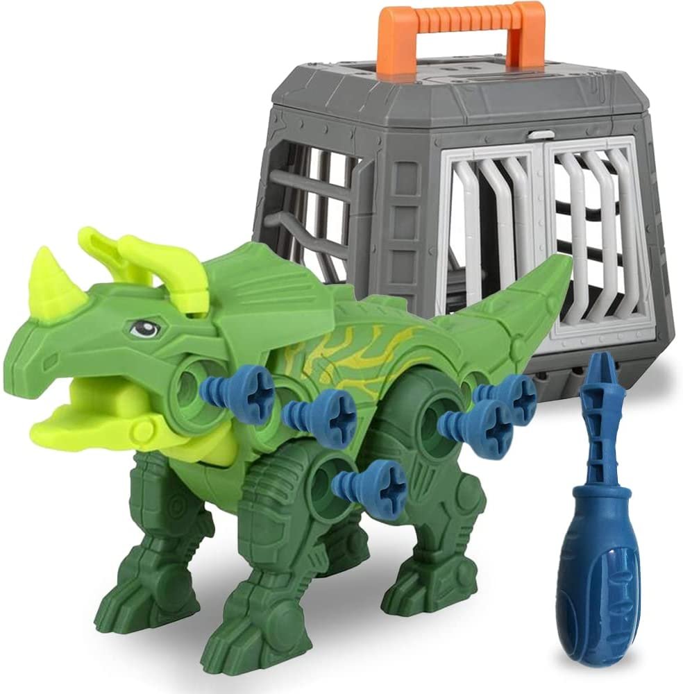 Take Apart Triceratops Dinosaur Toy Kit, Assemblesaurus Dinosaur