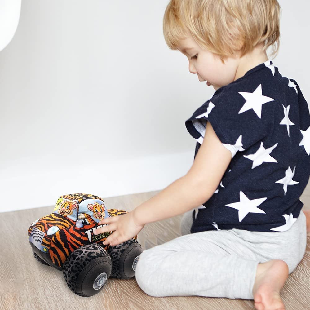 8" Big Monster Truck Animal-Themed Stuffed Toy for Toddlers