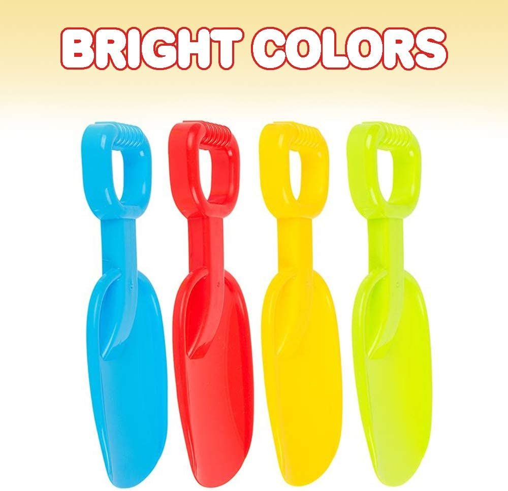 10.5" Beach Sand Shovels - Set of 12 - Durable Plastic Beach and Backyard Toys for Boys and Girls - Bright Assorted Colors - Fun Birthday Party Favors and Gifts for Kids and Toddlers