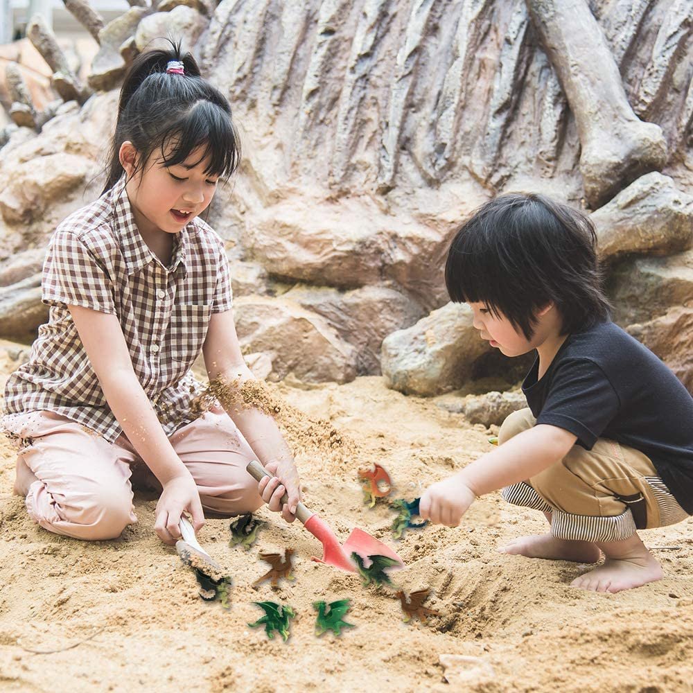 Mini Dragons, Pack of 24, Colorful Assorted Designs, Dragon Figurines Party Favors, Piñata Fillers, Cake and Cupcake Toppers, Stocking Stuffers, Toys for Boys and Girls Ages 3+