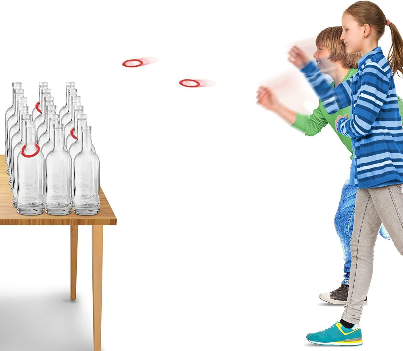 Plastic Carnival Rings - Pack of 24-2.5" Rings for Ring Toss - Fun Target Toys - Cool Homemade School and Carnival Party Favors