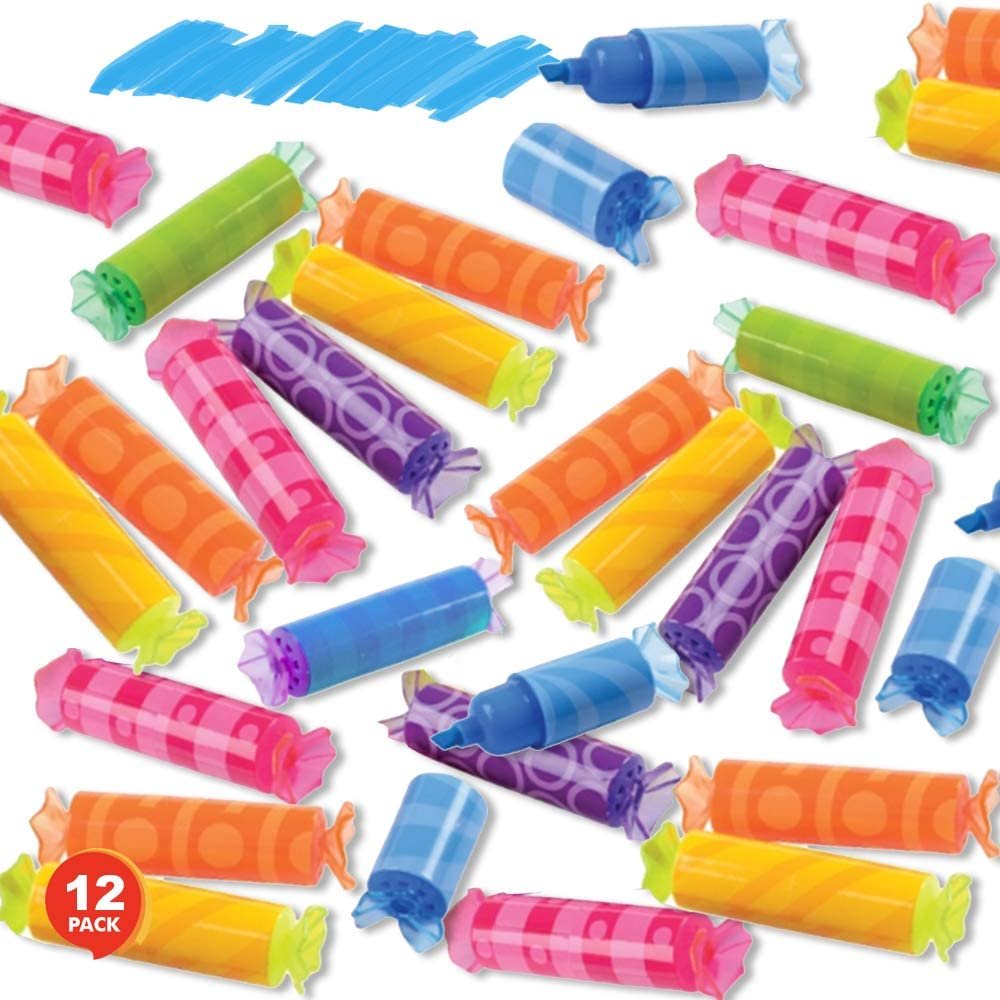 Wrapped Candy Highlighters for Kids, Set of 12, Assorted Fruit-Scented ·  Art Creativity
