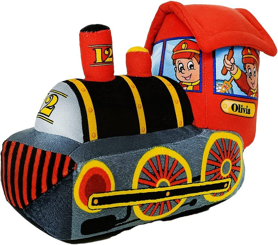 11" Cozy Plush Train for Kids, Soft and Cuddly Stuffed Baby Train Toy, Cute Nursery Décor, Carnival Prize, Best Gift for Christmas, Baby Shower, Boys, Girls, Newborn, Infant, Toddler