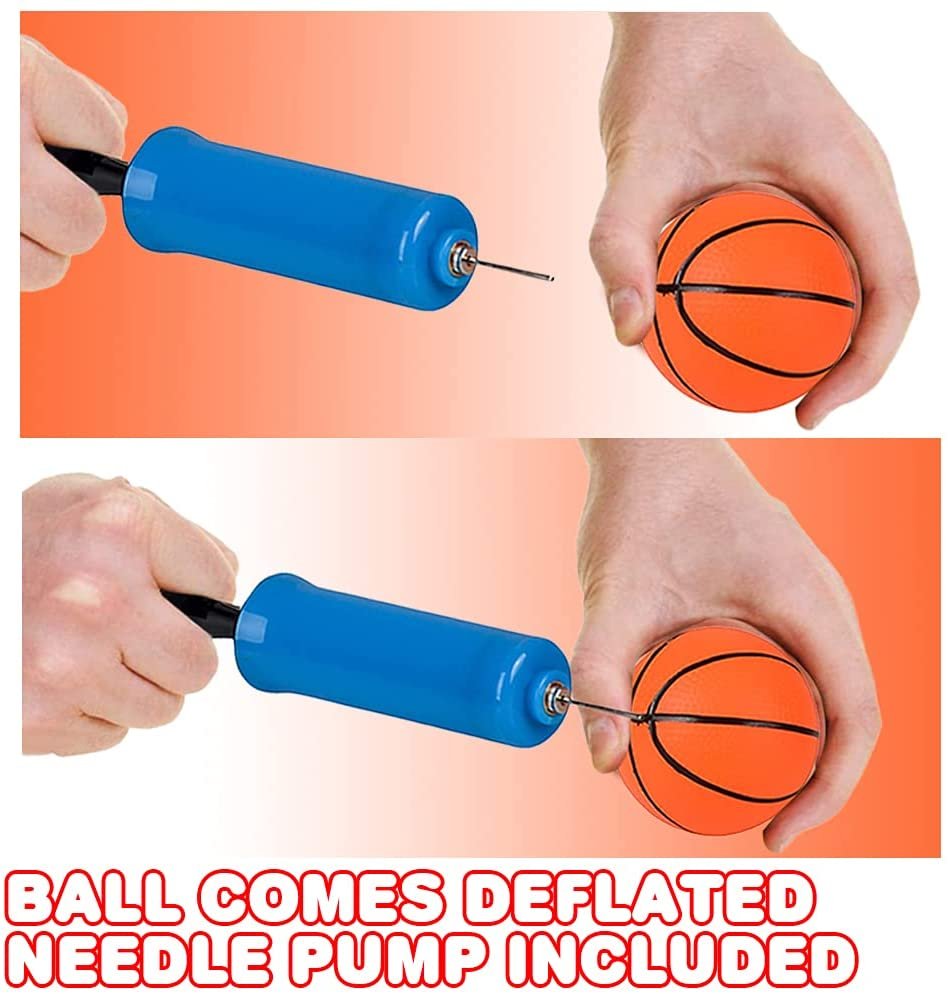 Trash Can Basketball Set, Includes Clip-On Hoop with Backboard, Inflatable Ball and Pump, Fun Indoor Basketball Hoop for Kids, Office Toys for Adults, Great Birthday Gift Idea