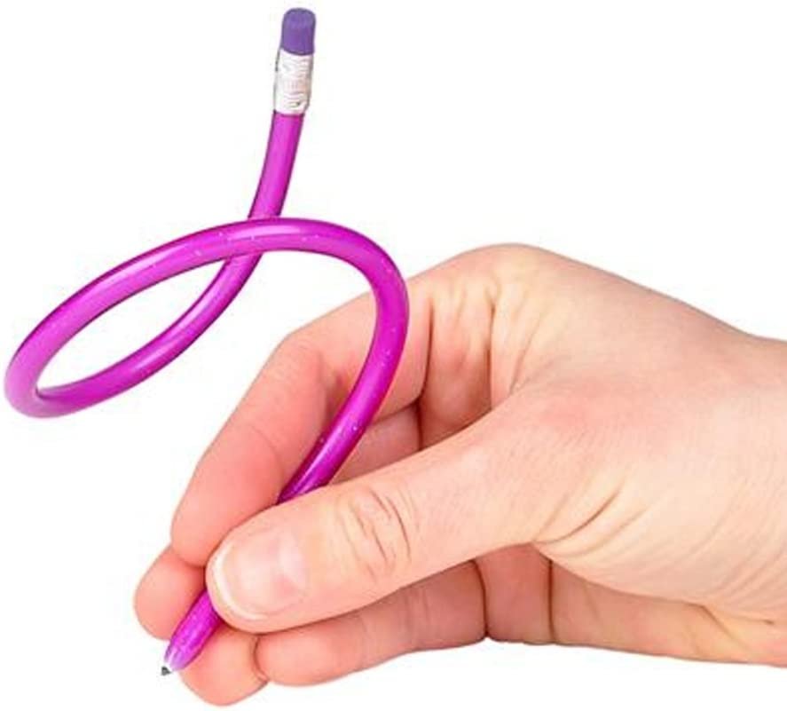 13 Inch Bendable Pencils for Kids - 12 Pack - Fun and Functional Bendy Writing Pencils - Birthday Party Favors, Goodie Bag Fillers, Classroom Gifts, Back to School Supplies