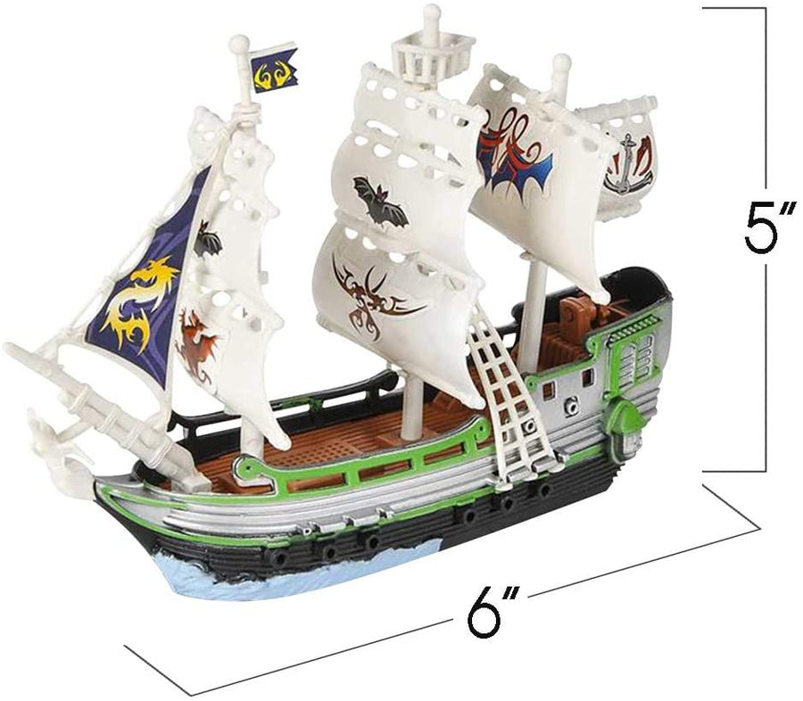 Pirate Adventure Playset for Kids - 4 Piece Set - Pirate Ship, Toy Figurine, and 2 Caribbean Island Pieces - Durable Pretend Play Kit - Best Holiday or Birthday Gift for Boys and Girls