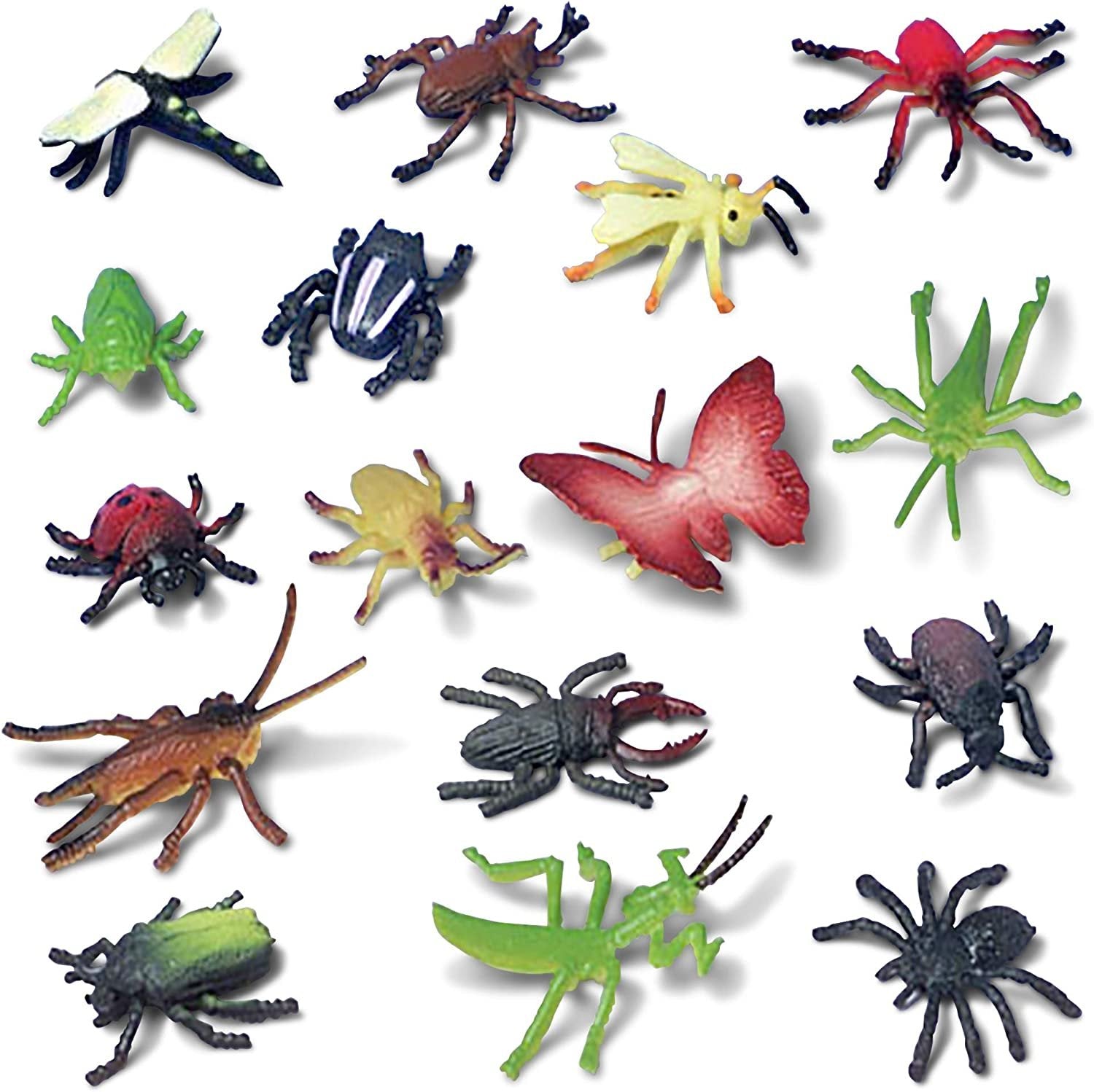 Insect Figurines Toys Set - 72 Pack - Assorted Plastic Bug Animal Figures  for Kids - Fun Learning Aid, Birthday Party Favors, Cake Toppers, Prank Gag