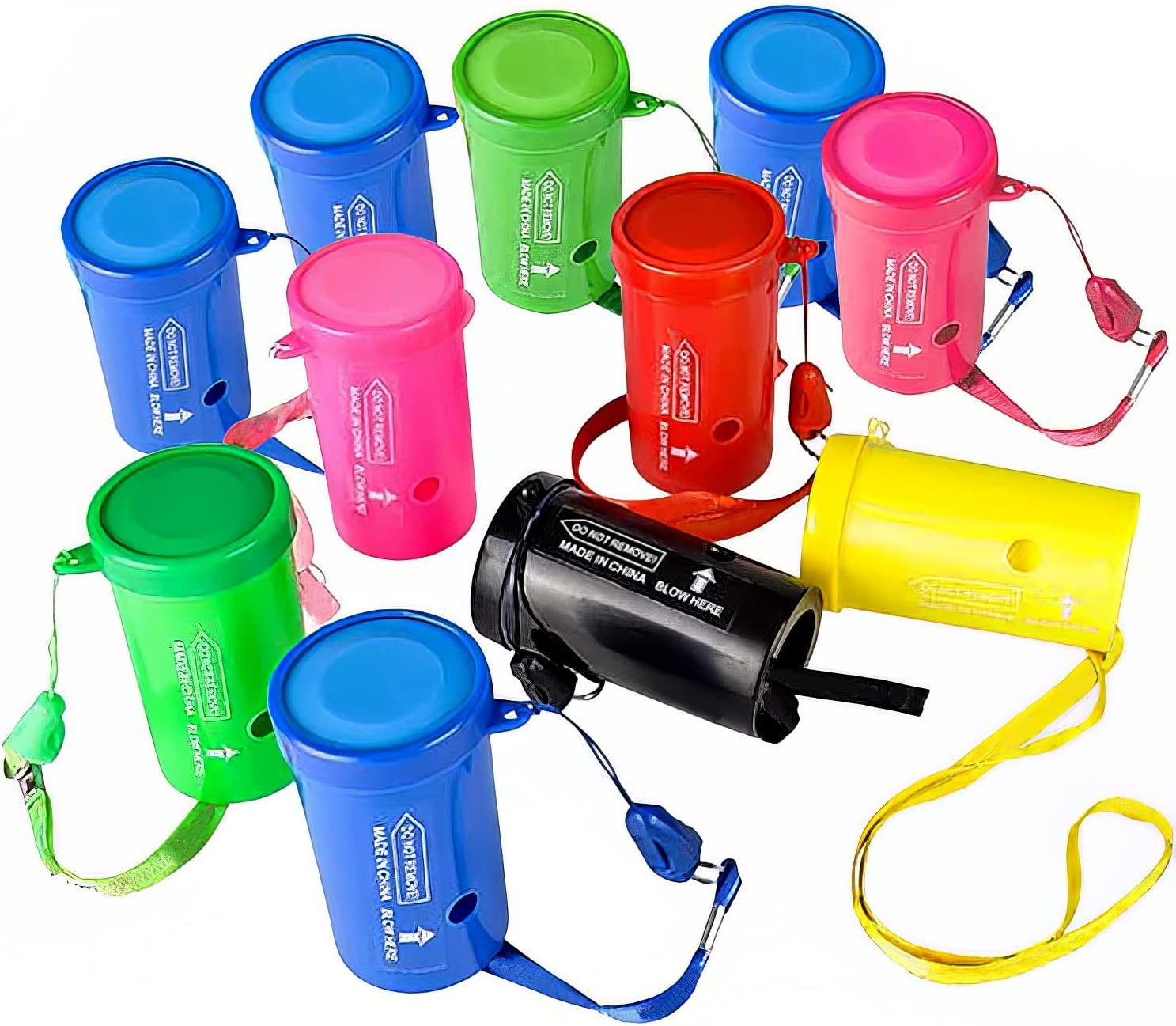 3" Mini Air Horns - Pack of 12 - Noisemakers for Sporting Events, Parties, Celebrations, Fun Birthday Party Favors and Goodie Bag Fillers for Kids and Adults