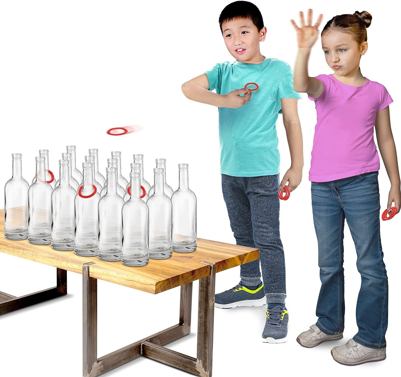 Plastic Carnival Rings - Pack of 24-2.5" Rings for Ring Toss - Fun Target Toys - Cool Homemade School and Carnival Party Favors