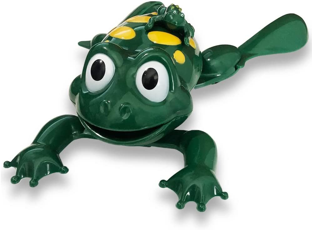 Swimming Frog, 1 Piece, Battery Operated Pool and Bathtub Toy for Kids, Crawls on Ground and Swims in Water, Frog Bath Toy with Battery Included, Great Gift Idea
