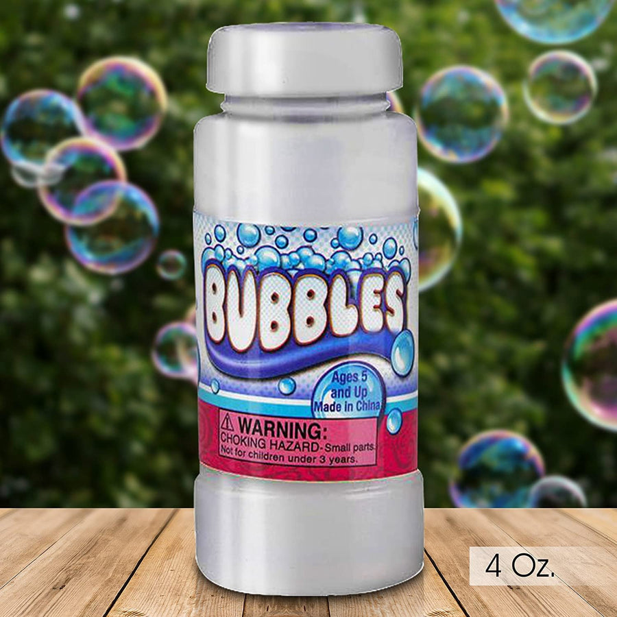 4 oz Bubble Solution Refill for Bubble Guns - 24 Pack 4oz Each - 24 Bottles Non-Toxic Bubble Fluid for Kids - Liquid for Bubble Machine, Bubble Blowing Gun, and Toy Wands