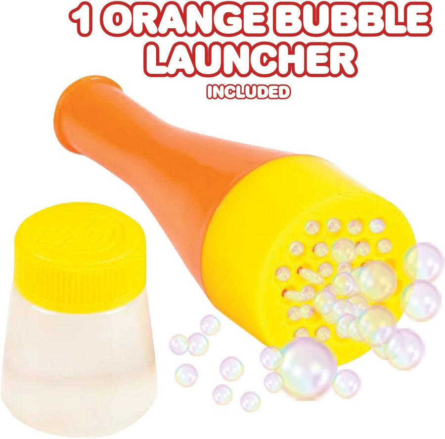 Mini Blizzard Bubble Blower Set by - Set of 4 Bubble Blasters with 4 Bottles of Bubble Mixture - Vibrant Assortment of Color - Non-Toxic Plastic - Fun Summer Toys for Boys and Girls