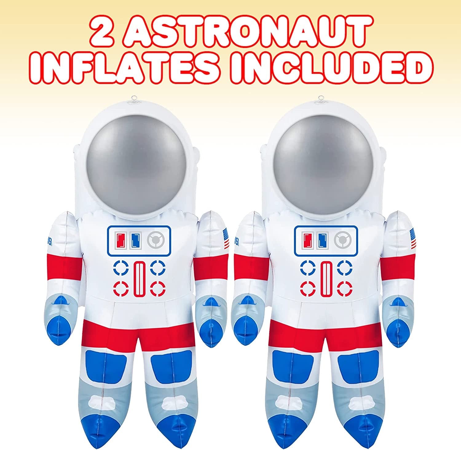 Inflatable Astronaut Toys, 22" Long Party Inflatables, Set of 2