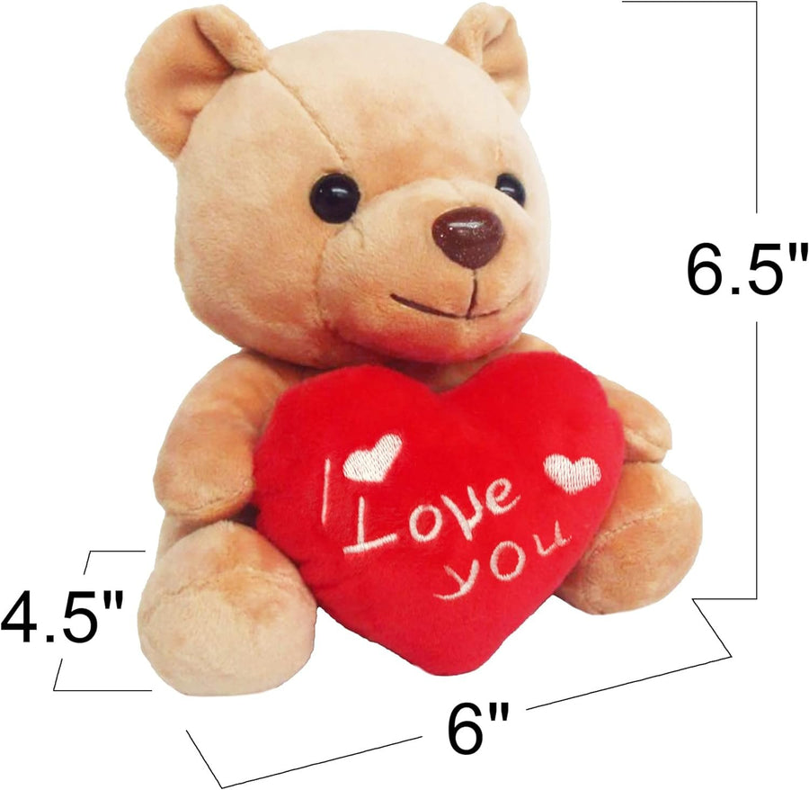 Valentine’s Day Plush Teddy Bear, 1 Piece, Cute Teddy Bear Stuffed Animal in Window Gift Box