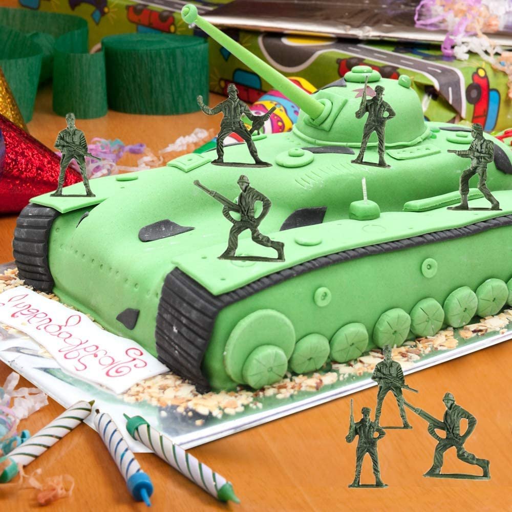 Little Green Army Men Toy Soldiers, Bulk Pack of 144 Military Toys Figurines, Plastic Army Guys Playset, Action Figures in Assorted Poses, Fun Gift and Party Favors for Boys and Girls