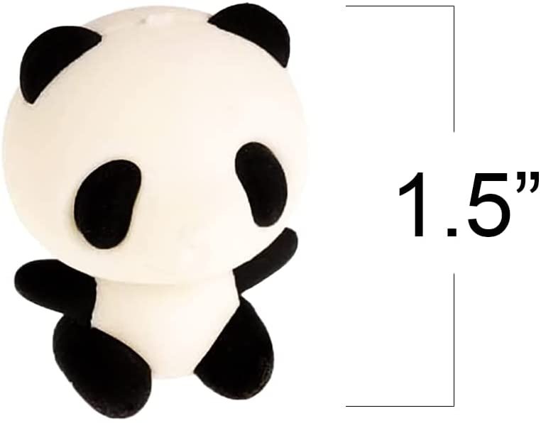 Panda Erasers for Kids, Set of 6, Aesthetic School Supplies for Kids and Classroom Gifts for Students, Great as Pinata Stuffers, Goodie Bag Fillers, and Stationery Party Favors