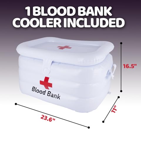 Halloween Inflatable Cooler - Hospital-Inspired Halloween Inflatable Drink Cooler Holder Chills Beverage, Snacks