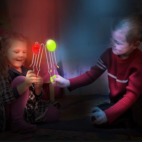 Retro Light Up Gyro Wheels Set for Kids- 3, 8.5 Inch Gyroscope Rail Twisters Mesmerizing Spinning Lighting Effects
