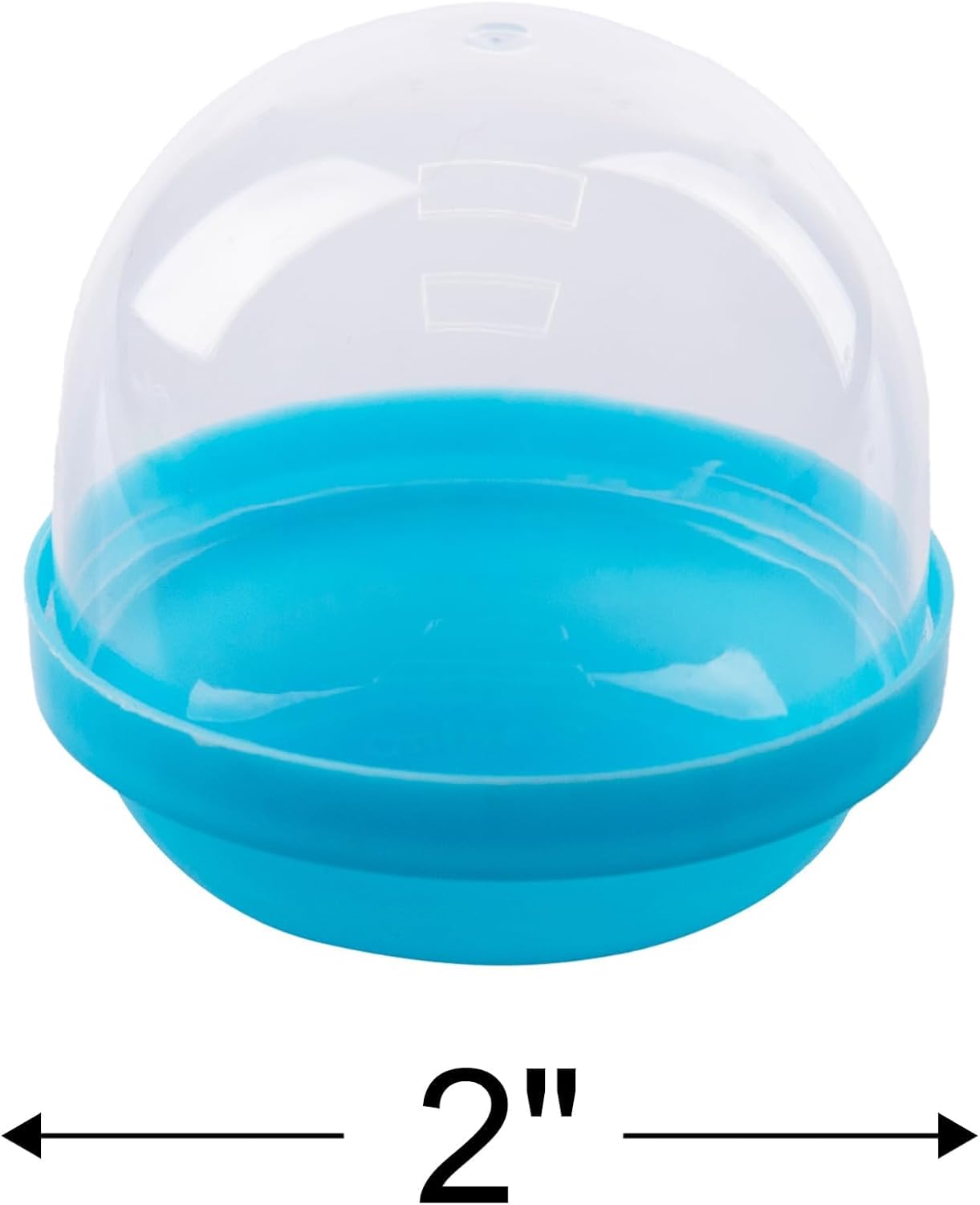 2" Capsules with Colored Lids, Set of 150, Small Containers for Mini Toys, Gifts, Jewelry, and Trinkets, Colorful Birthday Party Decorations, Goodie Bag Fillers for Boys and Girls