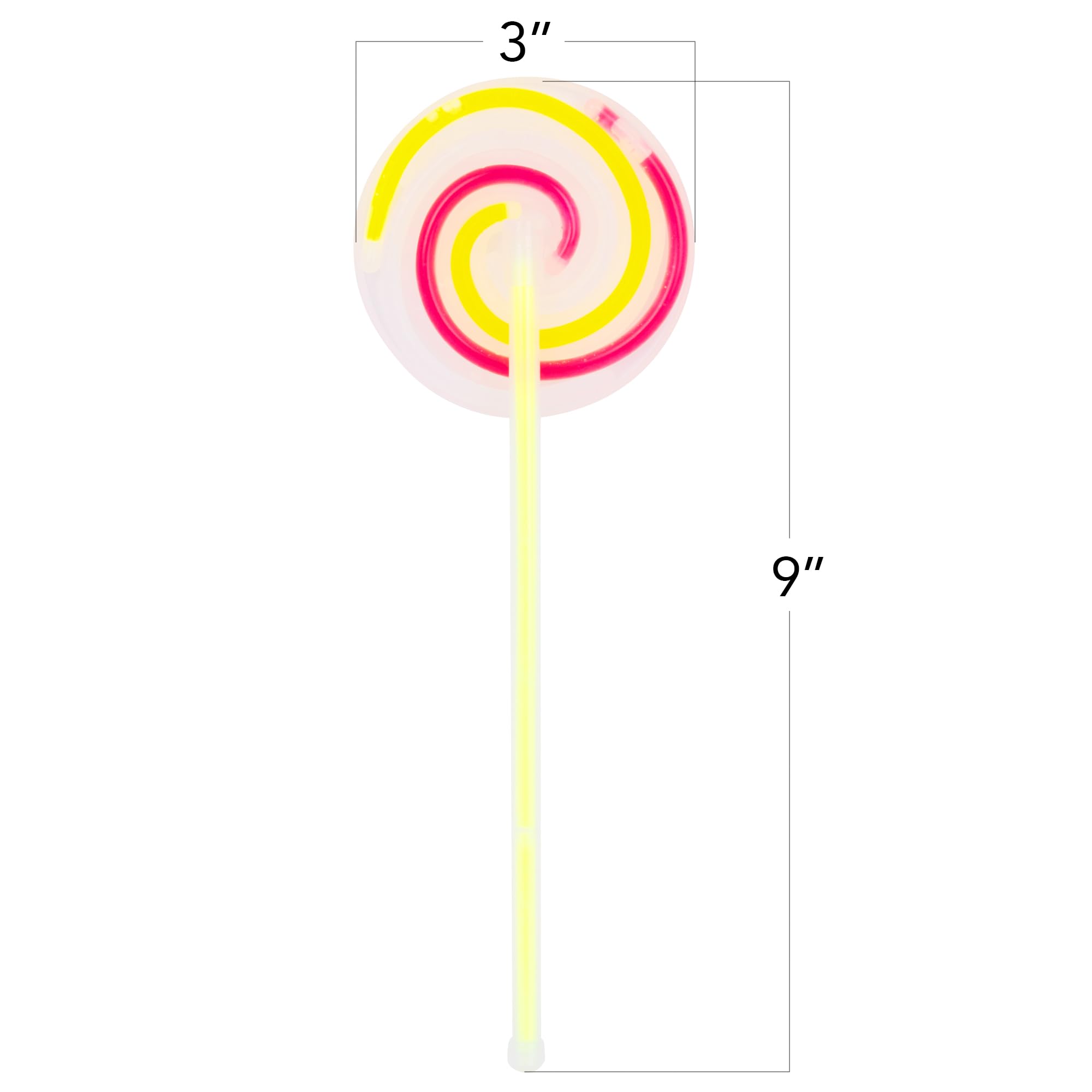 Kids Glow Stick Lollipop Spinner Wands - Set of 12 Light Up Spinning Toys - Glow Stick Wands That Double as Gyro Top Spinners