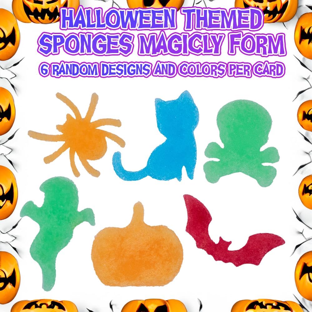 Halloween Magic Growing Capsules - 6 Packs with 12 Expanding Grow Capsules, Water Growing Toys for Kids