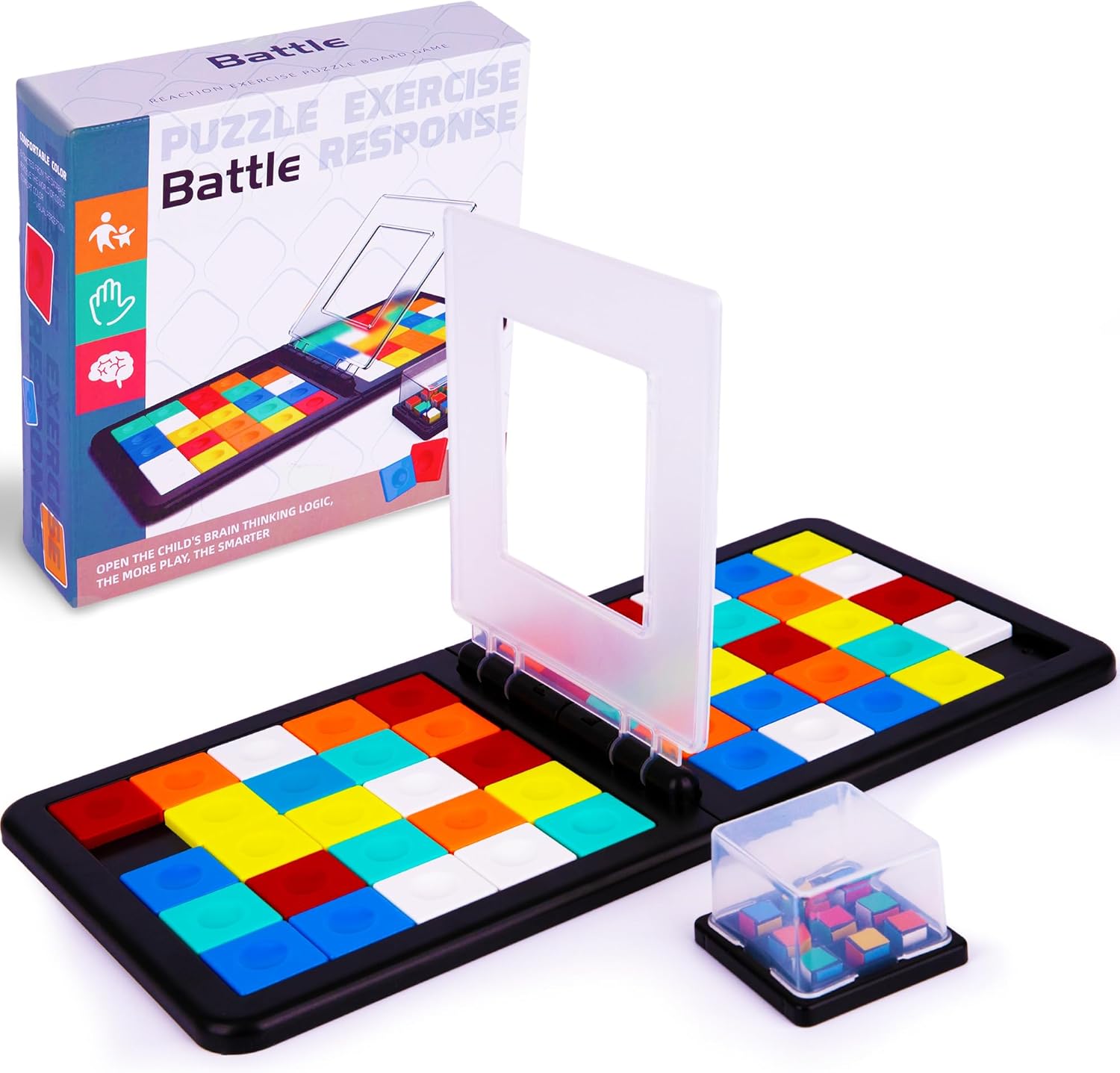 Rubix Race Puzzle Game - High-Intensity 2 Player Game for Family Game Night - A Rubix Cube Inspired Game of Fast Thinking