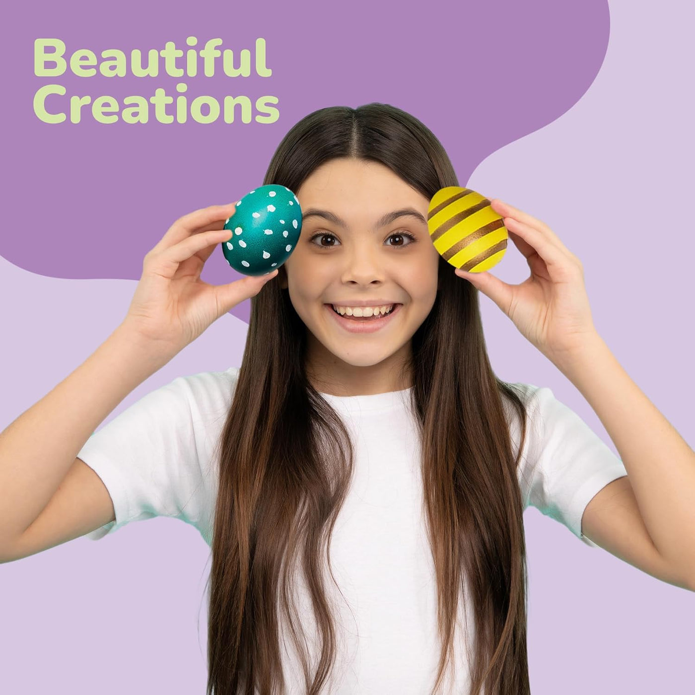 Easter Squishy Egg Painting Kit - 6 Pcs - Egg Decorating Set - Stress Relief Anxiety Craft Toy Gifts for Easter Basket Stuffers