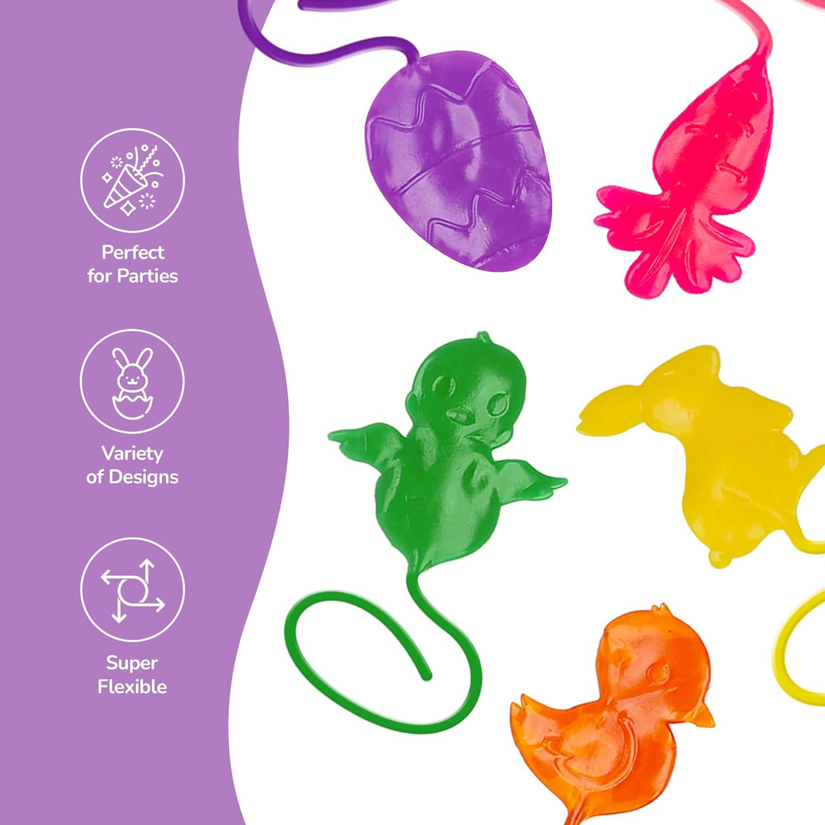 Easter Sticky 72 PCS Easter Sticky Hands for Kids - Party Favors in Assorted Designs ...