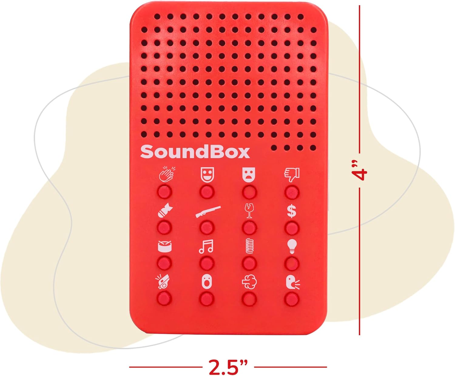 Funny Noises Machine with 16 Sound Effects - Electronic Noisemaker for Content Creators, Youtubers - Novelty Prank Item for Kids & Adults - Include Applause, Laughter, Buzzer, and More