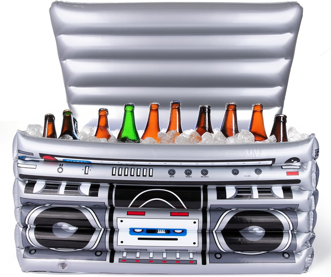 Inflatable Boom Box Cooler - 24 Inches Wide - Large Inflatable Drinker Cooler for Hip Hop Party Decor - 80's & 90's Theme Party Decorations