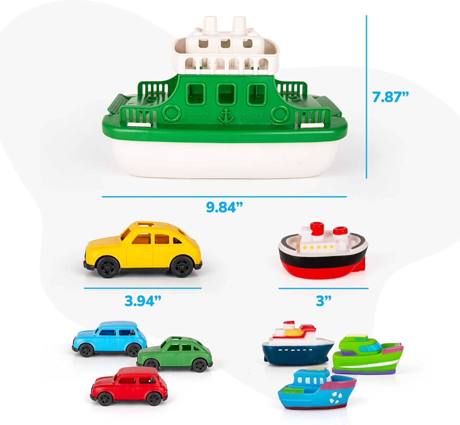 Ferry Boat Bath Toy for Toddlers - 9 Pcs