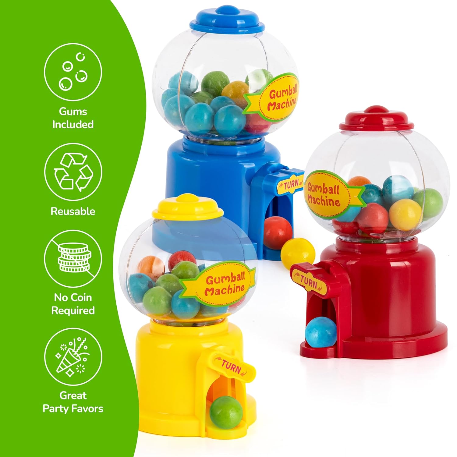 Mini Gumball Machines for Kids – Set of 12
