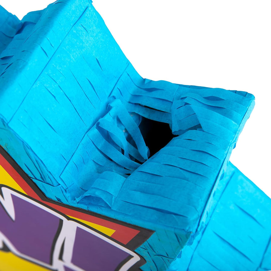 Pow Superhero Piñata for Kids - Includes Pinata with Blindfold and Stick for Super Hero Party Supplies