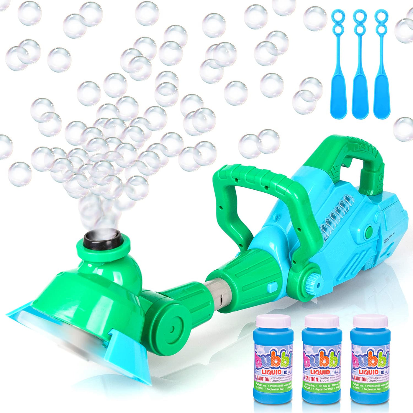 Weed Wacker Bubble Machine for Kids - Electronic Weed Eater Toy with Bubble Solution Included, Grass Trimmer Toy with Lights & Sounds