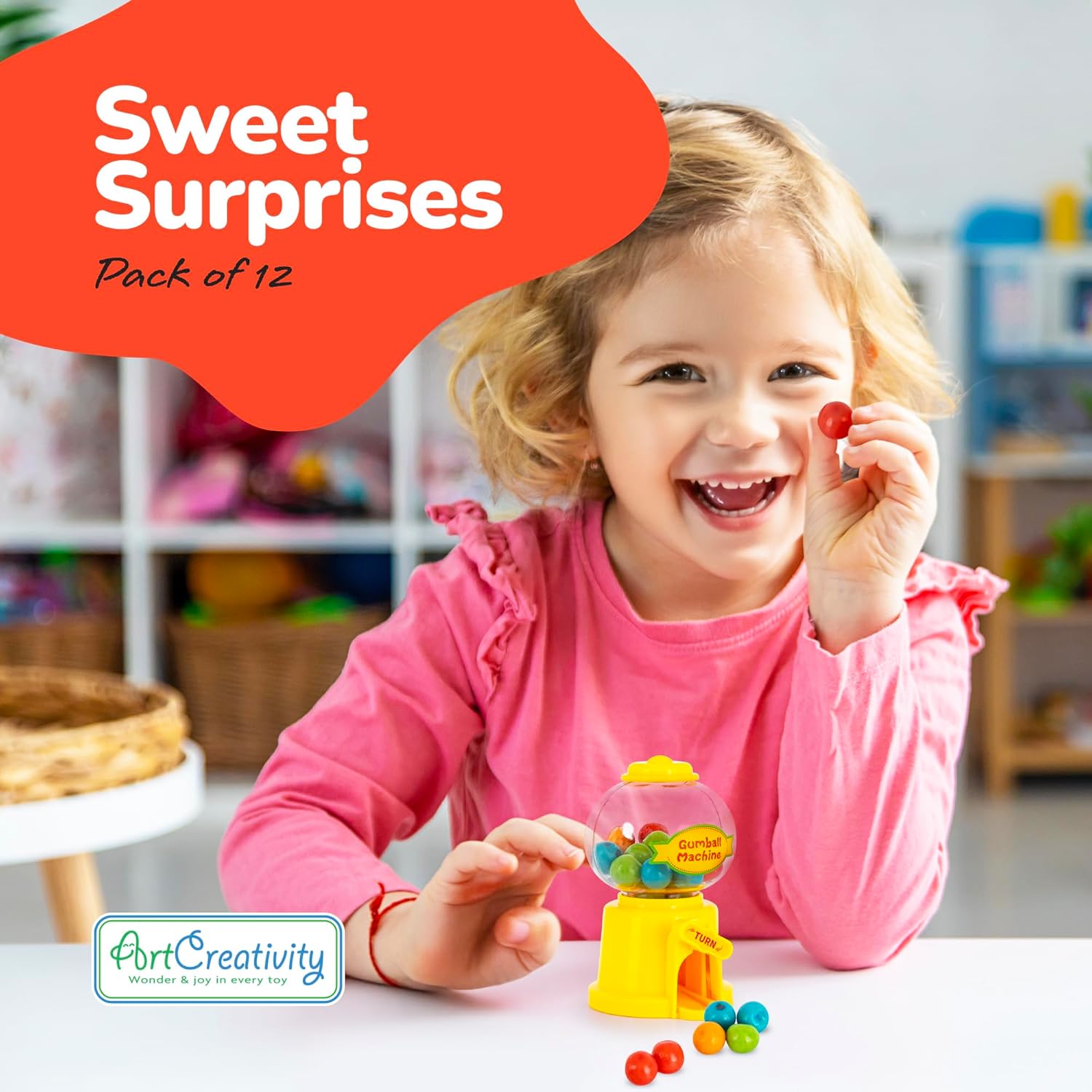 Mini Gumball Machines for Kids – Set of 12