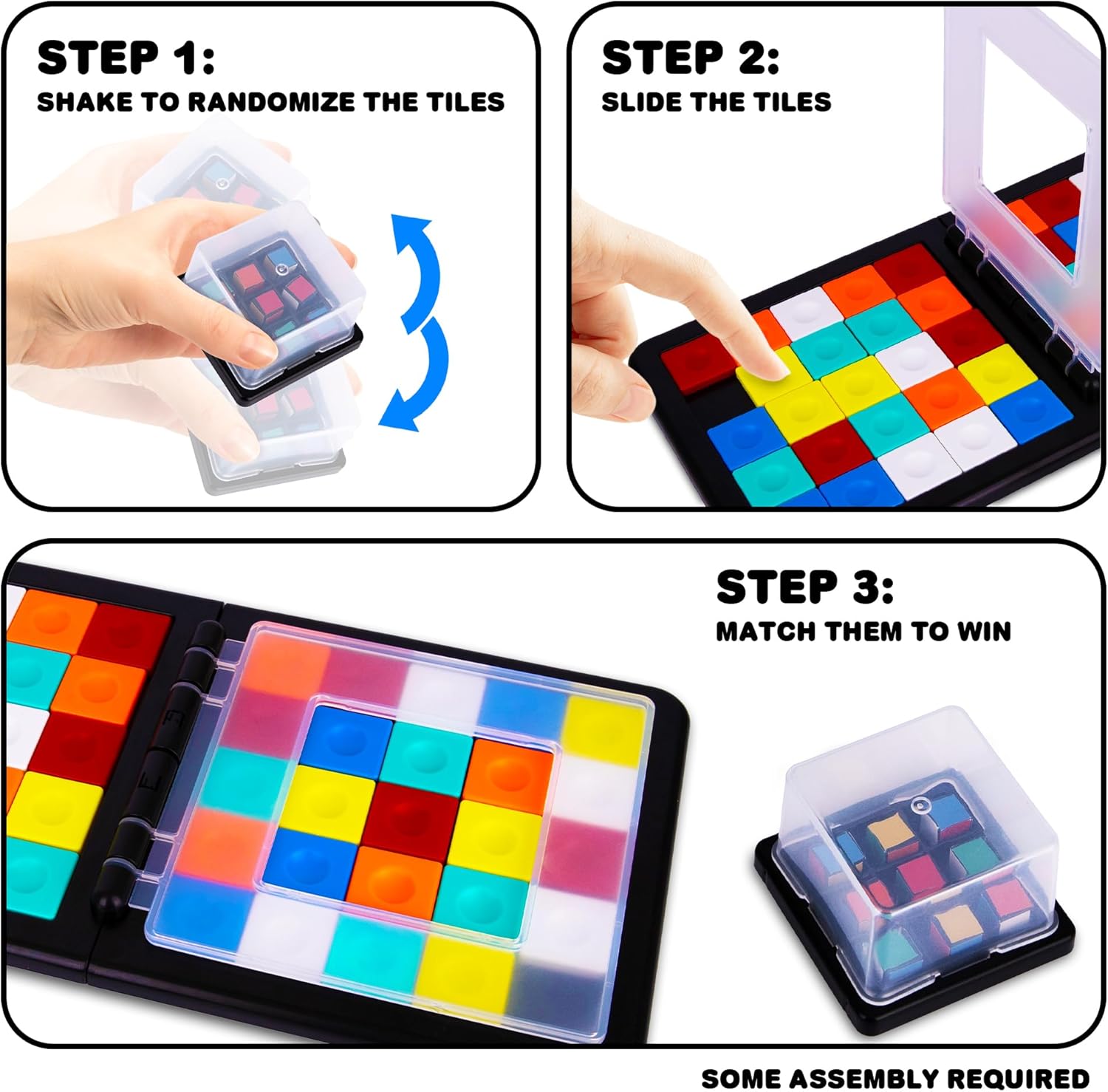 Rubix Race Puzzle Game - High-Intensity 2 Player Game for Family Game Night - A Rubix Cube Inspired Game of Fast Thinking