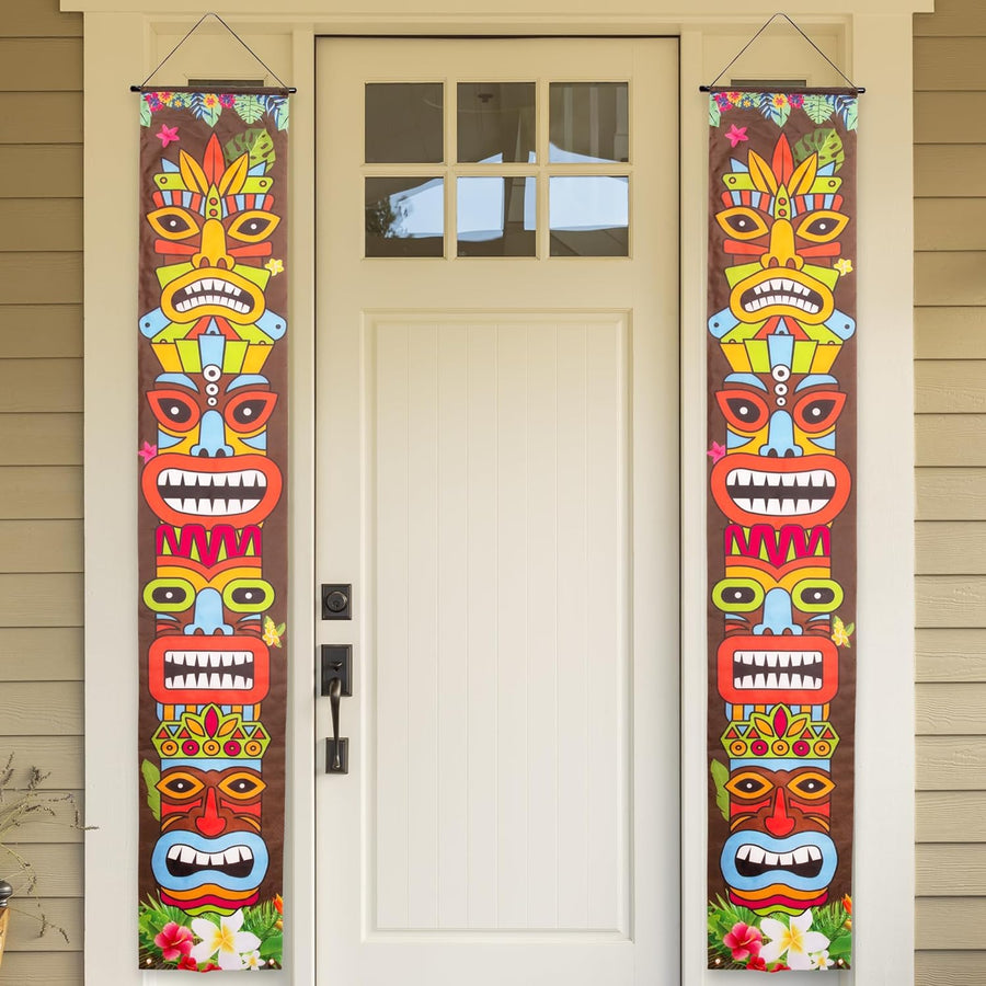 Hawaiian Luau Party Decorations - Set of 2 Banners - 6 x 1 Feet