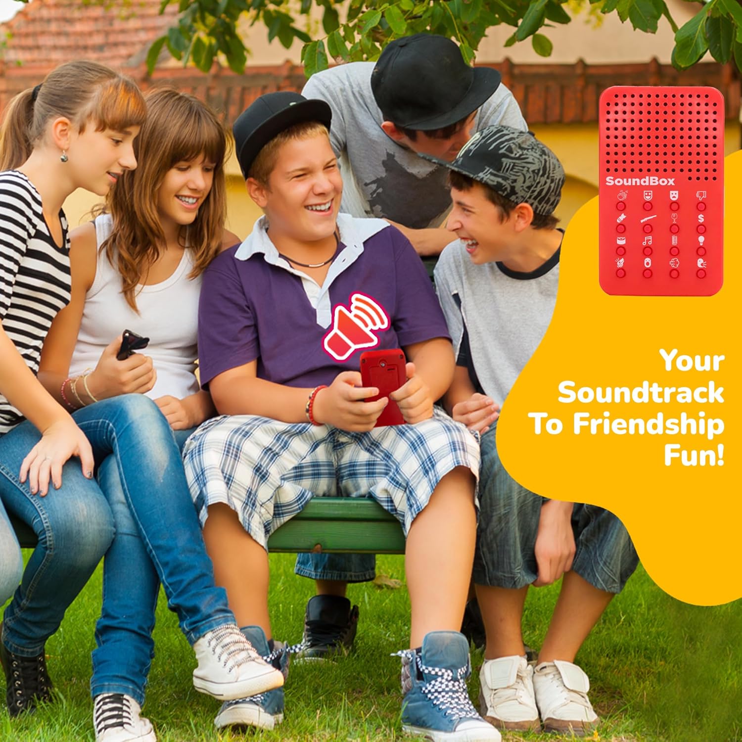 Funny Noises Machine with 16 Sound Effects - Electronic Noisemaker for Content Creators, Youtubers - Novelty Prank Item for Kids & Adults - Include Applause, Laughter, Buzzer, and More