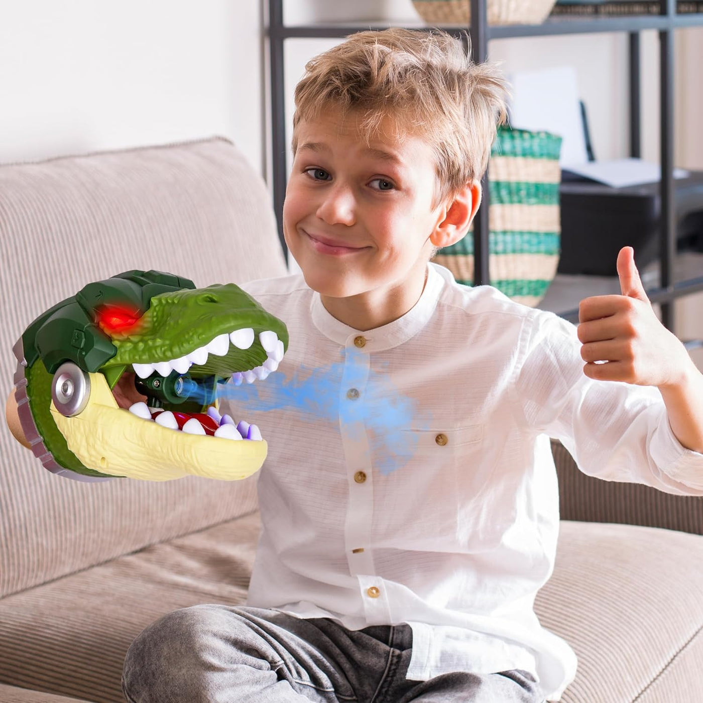 Dinosaur Glove Toy with Spray - 1 PC Dino Toy - Unique Trex Dinosaur Toy with Misting Action, Light-Up Eyes, and Roaring Sound