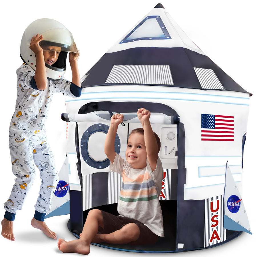 Rocket Ship Pop Up Play Tent for Kids,  Ages 4-12