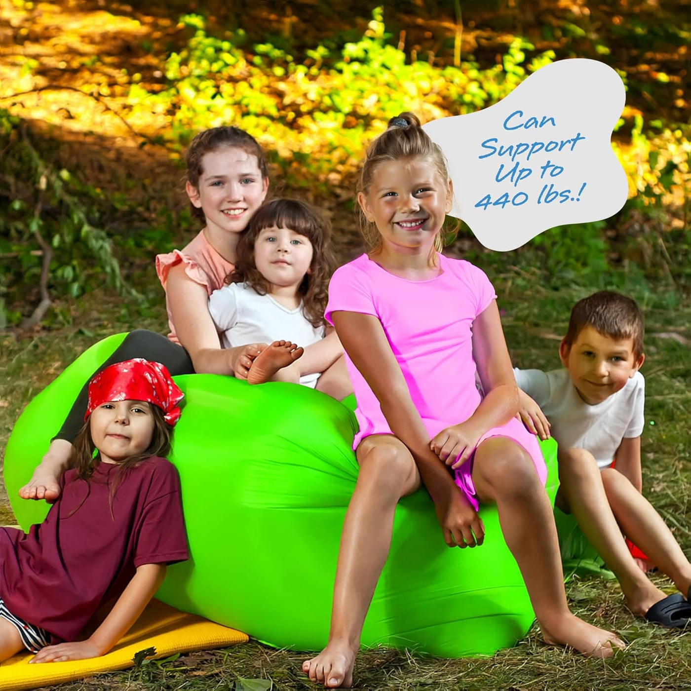 Large Inflatable Lounger Made of Waterproof Fabric