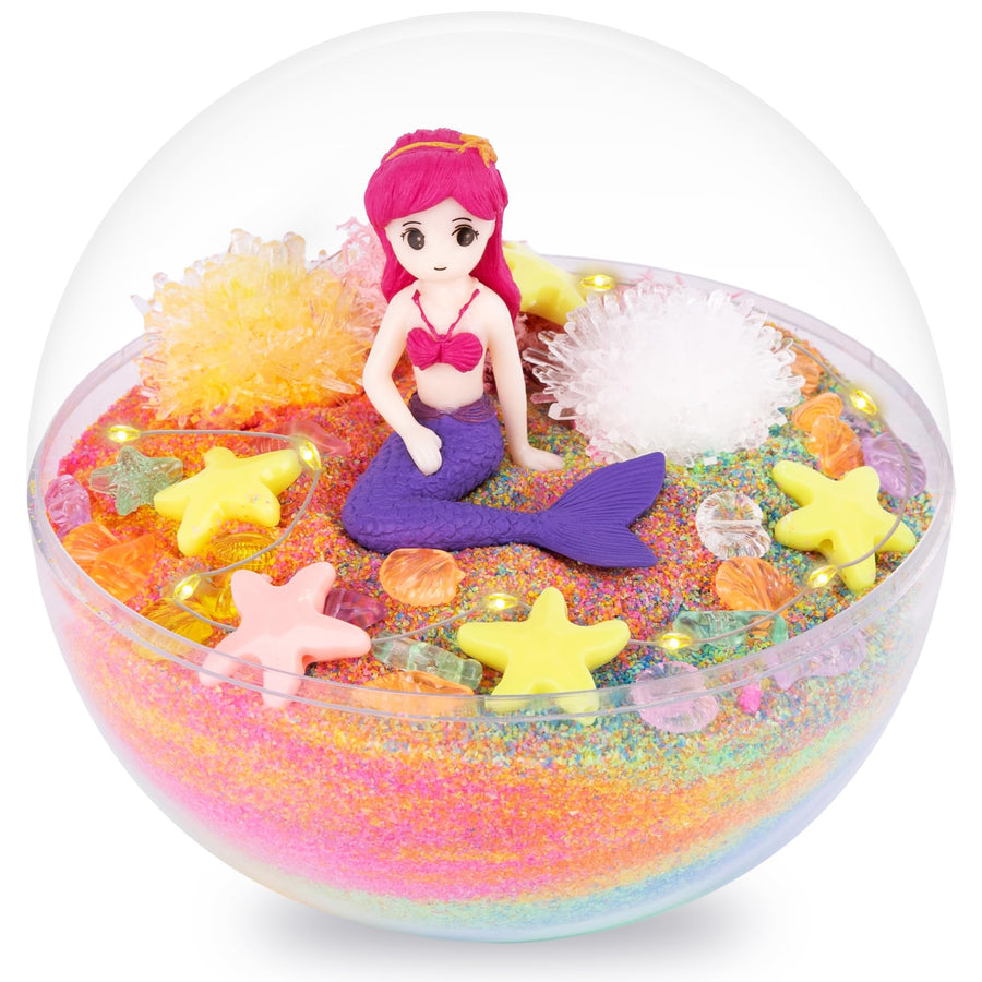 Crystal Mermaid Terrarium Kit for Kids - Mermaid Craft STEM Project