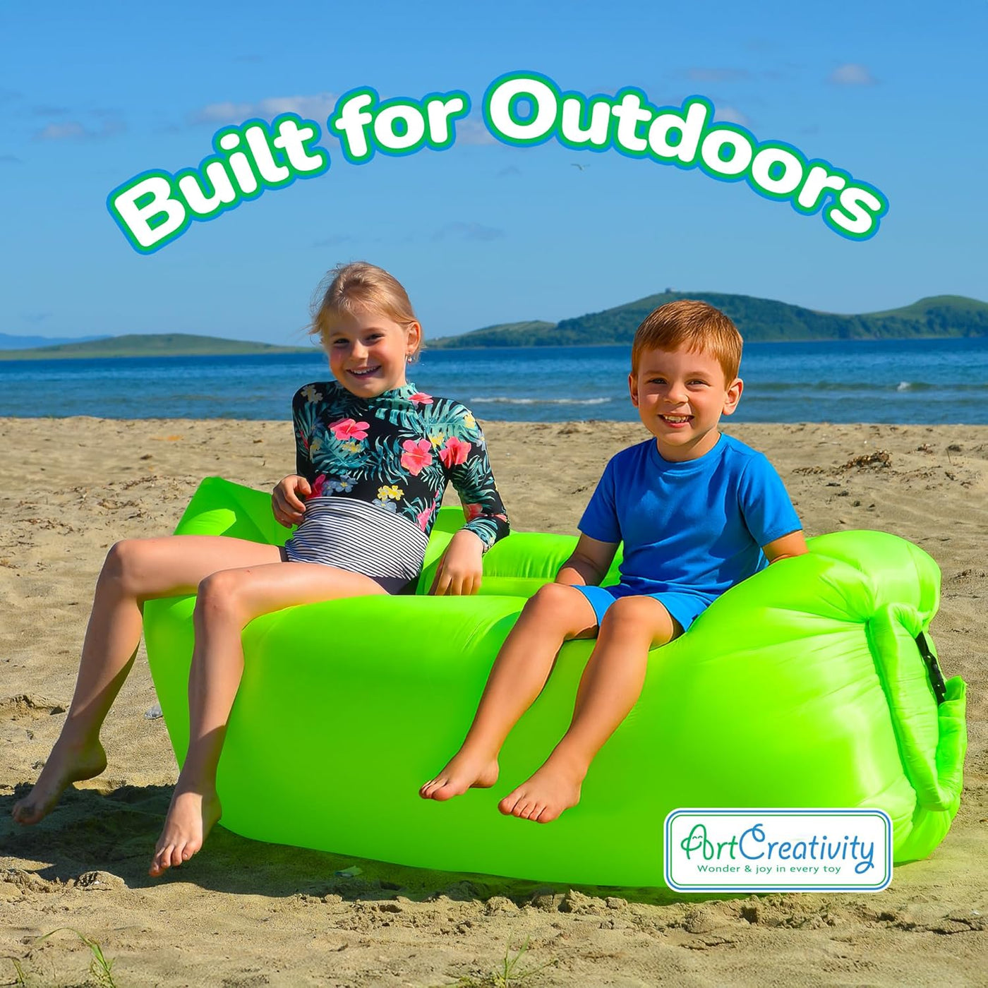 Large Inflatable Lounger Made of Waterproof Fabric