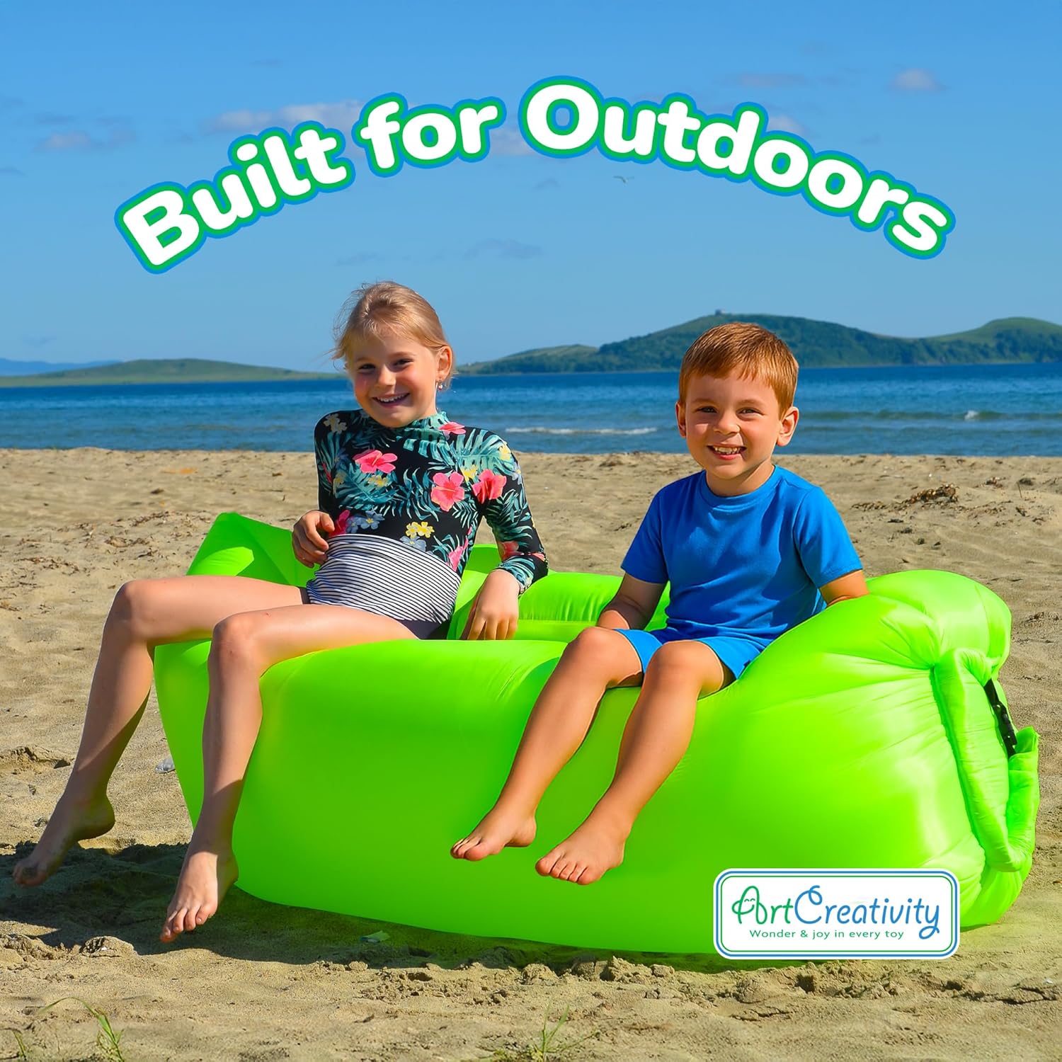 Large Inflatable Lounger Made of Waterproof Fabric