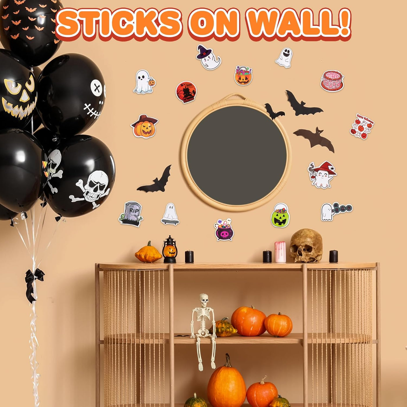 Halloween Stickers for Kids - 100 PC Bulk Halloween Sticker Assortment - Spooky Halloween Stickers with 100 Unique Designs